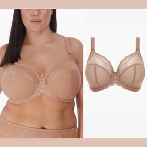 NEW $68 ELOMI [ 44D ] Charley Full Figure Underwire Convertible Plunge Bra T1988